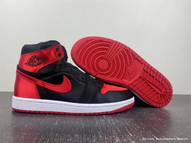 Official Maikesneakers Jordan High 1 Satin Air WMNS OG FD4810-061 Bred 0516
